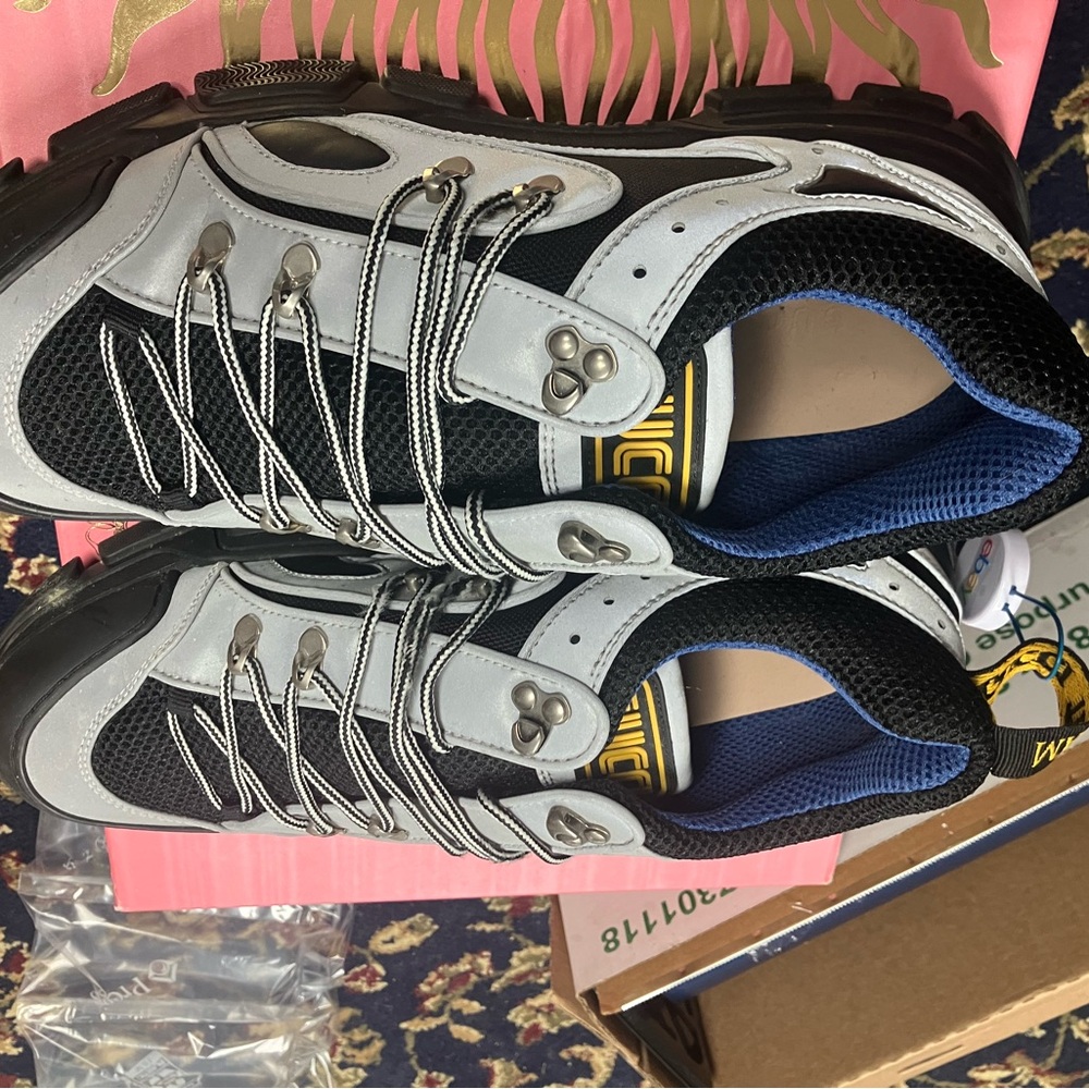 Gucci designer Holiday 2018 Flashtrek Trainers Boots Sneakers Rare Shoes Size 12 - Picture 15 of 16